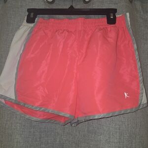 Danskin Now Coral and Gray Athletic Shorts